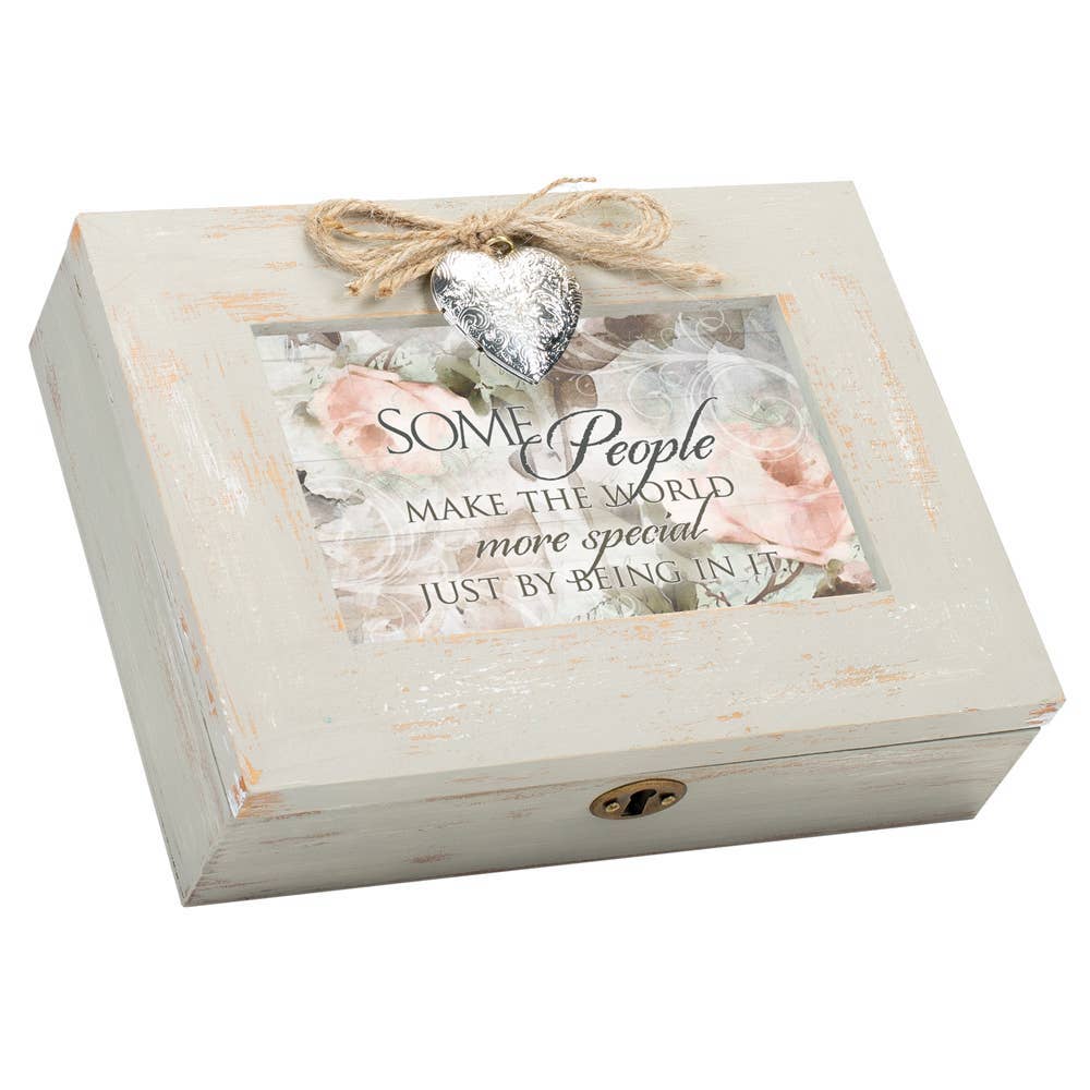 Wooden Box with Locket: Some People Make Our World Special