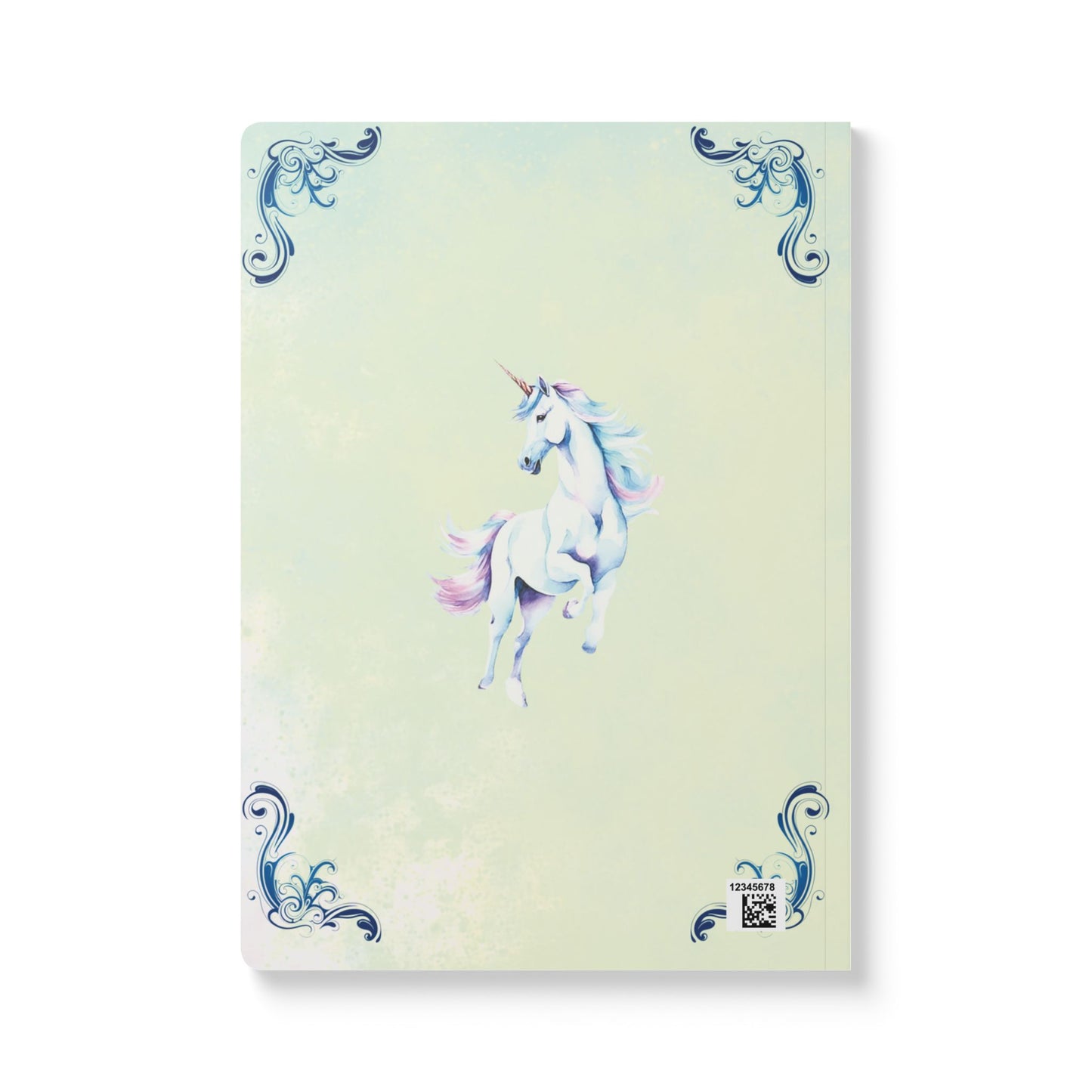Journal Softcover:  Unicorn, Blanca— Pastel Magical Notebook