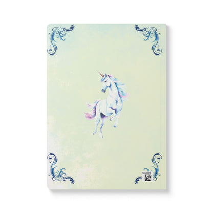 Journal Softcover:  Unicorn, Blanca— Pastel Magical Notebook