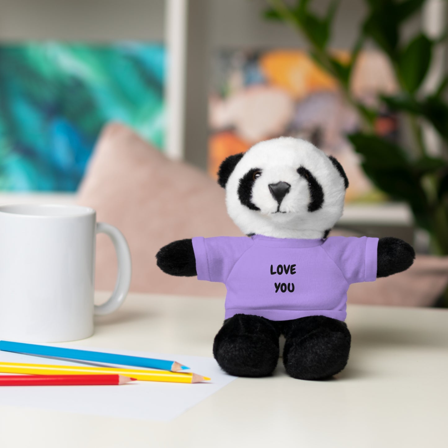'Love You' Plush Animal with Tee — Cute & Cuddly Stuff with Support for your Home Team