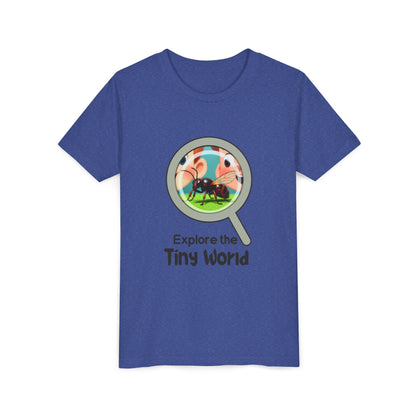 Youth Tee — “Explore the Tiny World” | Nature Explorer Science Shirt