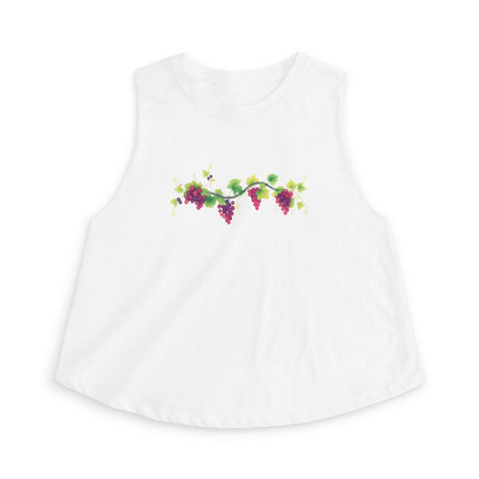 Crop Top: Grapevine Watercolor — Summer Tank