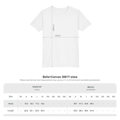 Bella Canva youth/ kids size chart