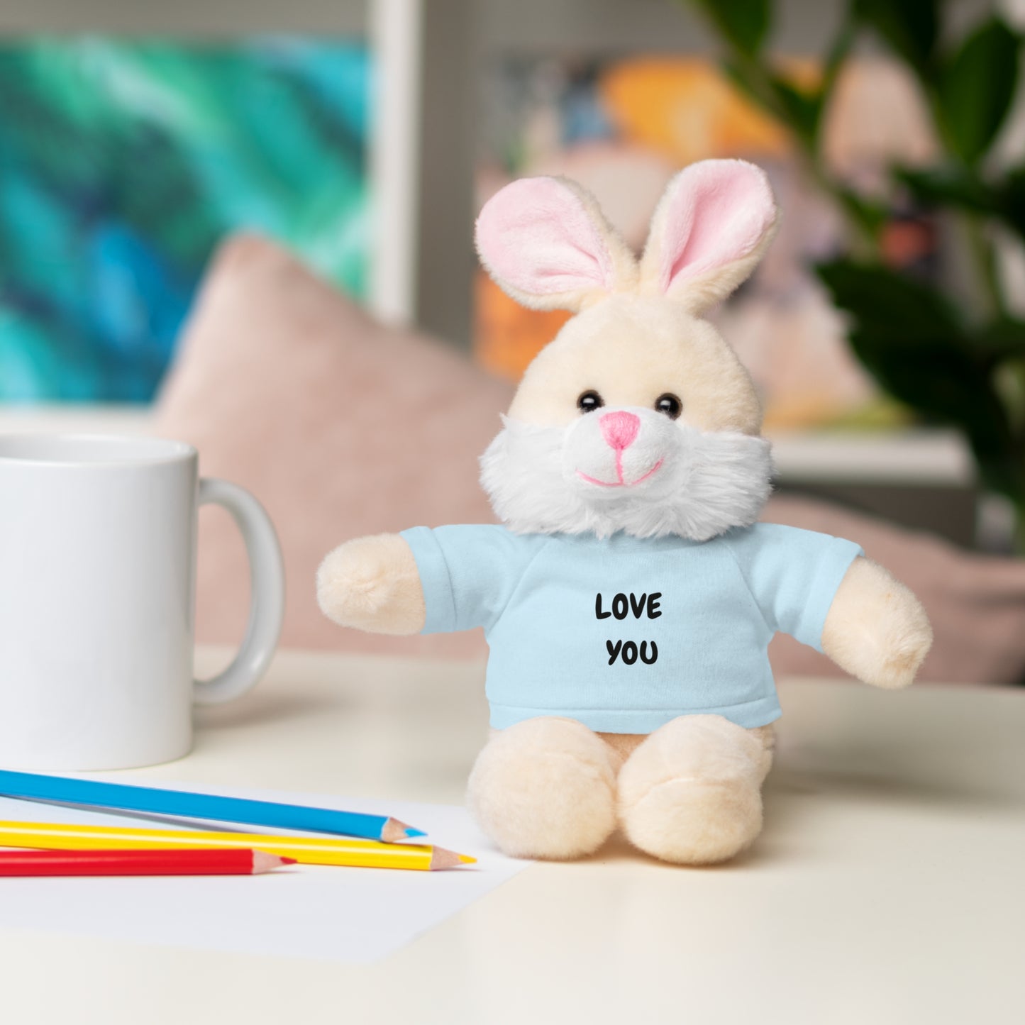 'Love You' Plush Animal with Tee — Cute & Cuddly Stuff with Support for your Home Team