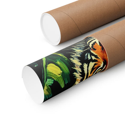 Wall Print Poster: Tiger Cub Jungle Art — Square Matte