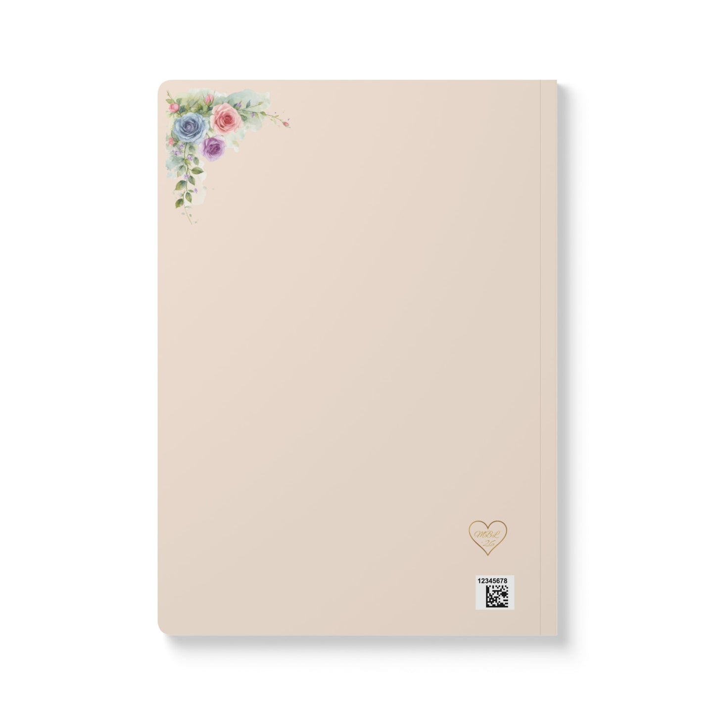 Journal: Beige Floral Softcover Lined Notebook for Reflection