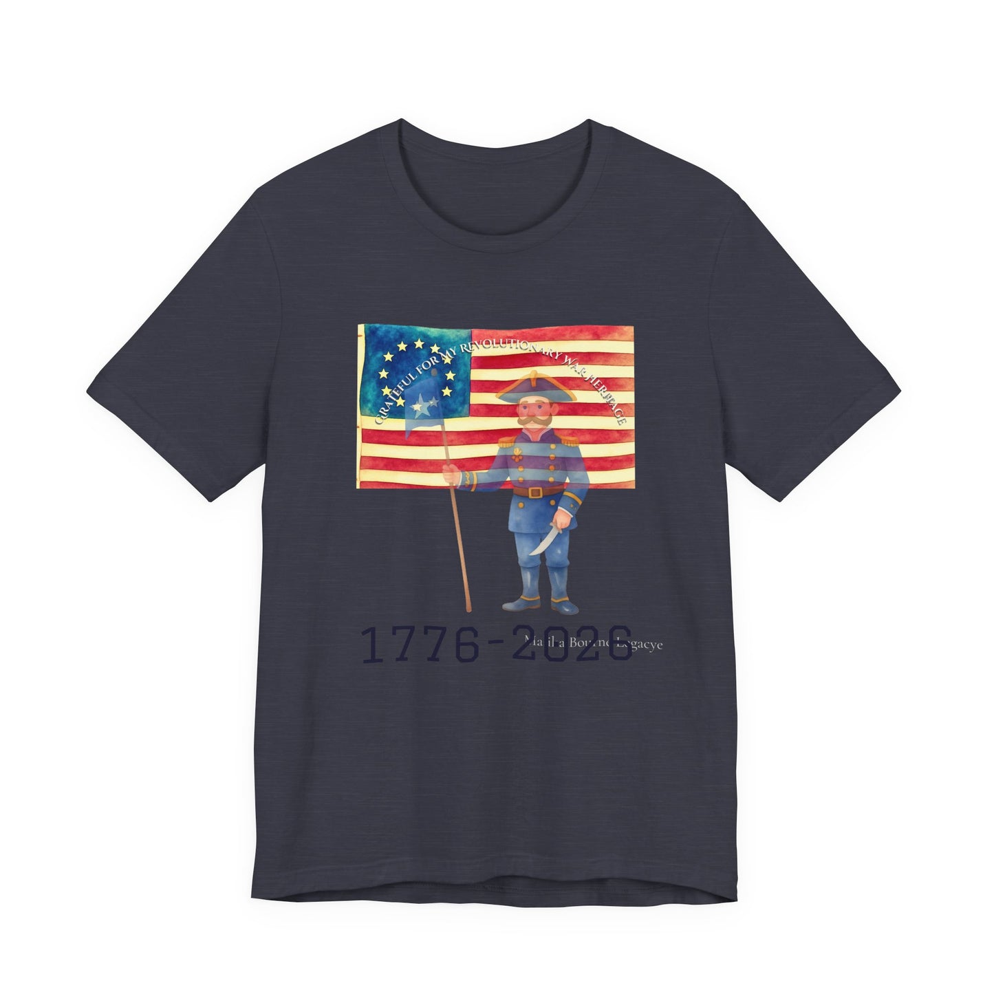 Revolutionary American Patriot T-Shirt — Faded Patriotic Solemn Gratitude Tee