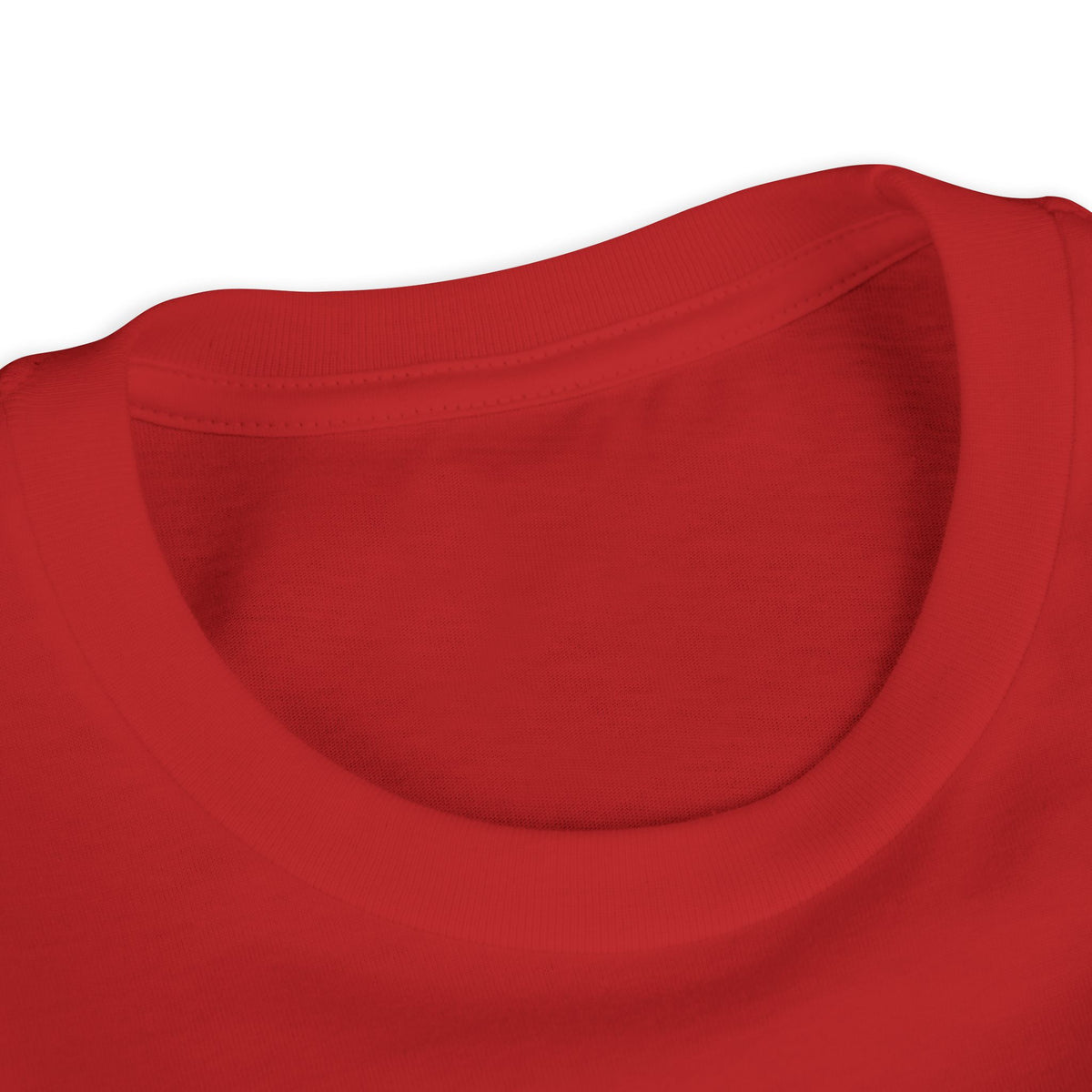 red tee neck line