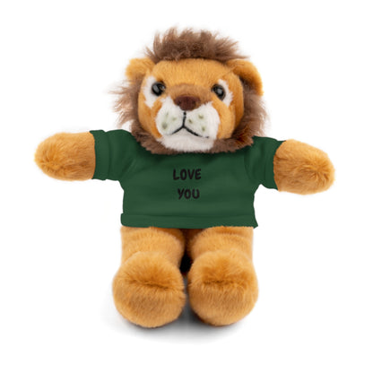 'Love You' Plush Animal with Tee — Cute & Cuddly Stuff with Support for your Home Team
