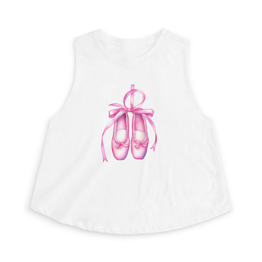 Ballet Slippers Crop Top — Pink Pointe Shoes Dance Tank