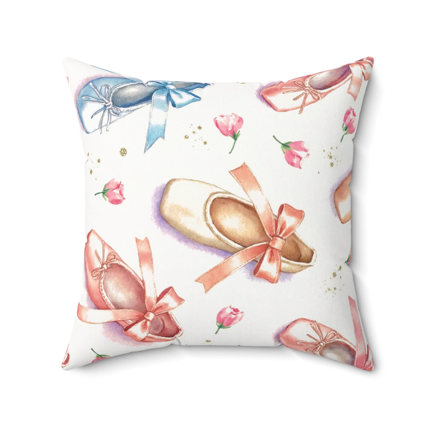 Pillow: Ballet Slippers Watercolor Decorative Cushion