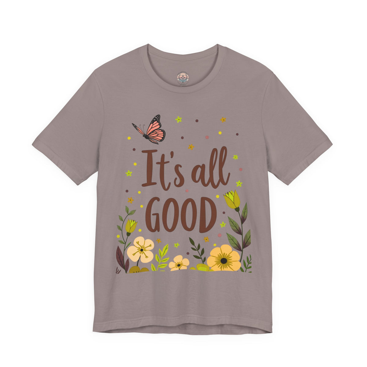 It's All Good Tee — Floral Monarch Comfort Cotton T‑Shirt