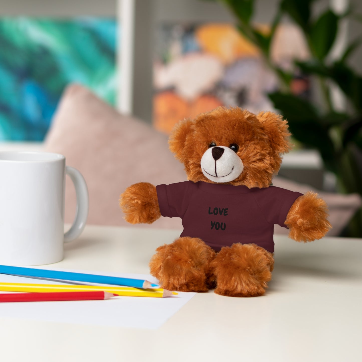 'Love You' Plush Animal with Tee — Cute & Cuddly Stuff with Support for your Home Team