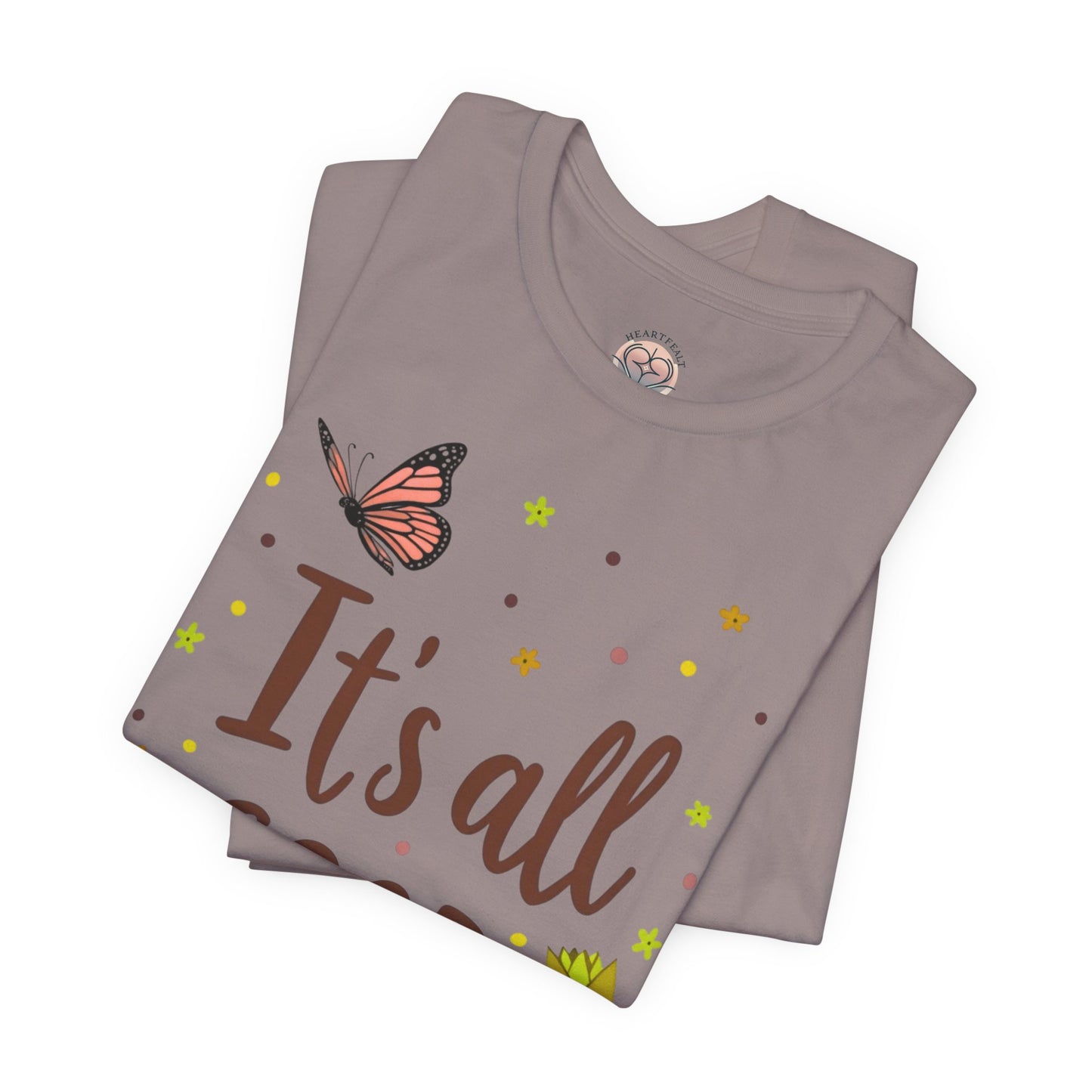 It's All Good Tee — Floral Monarch Comfort Cotton T‑Shirt