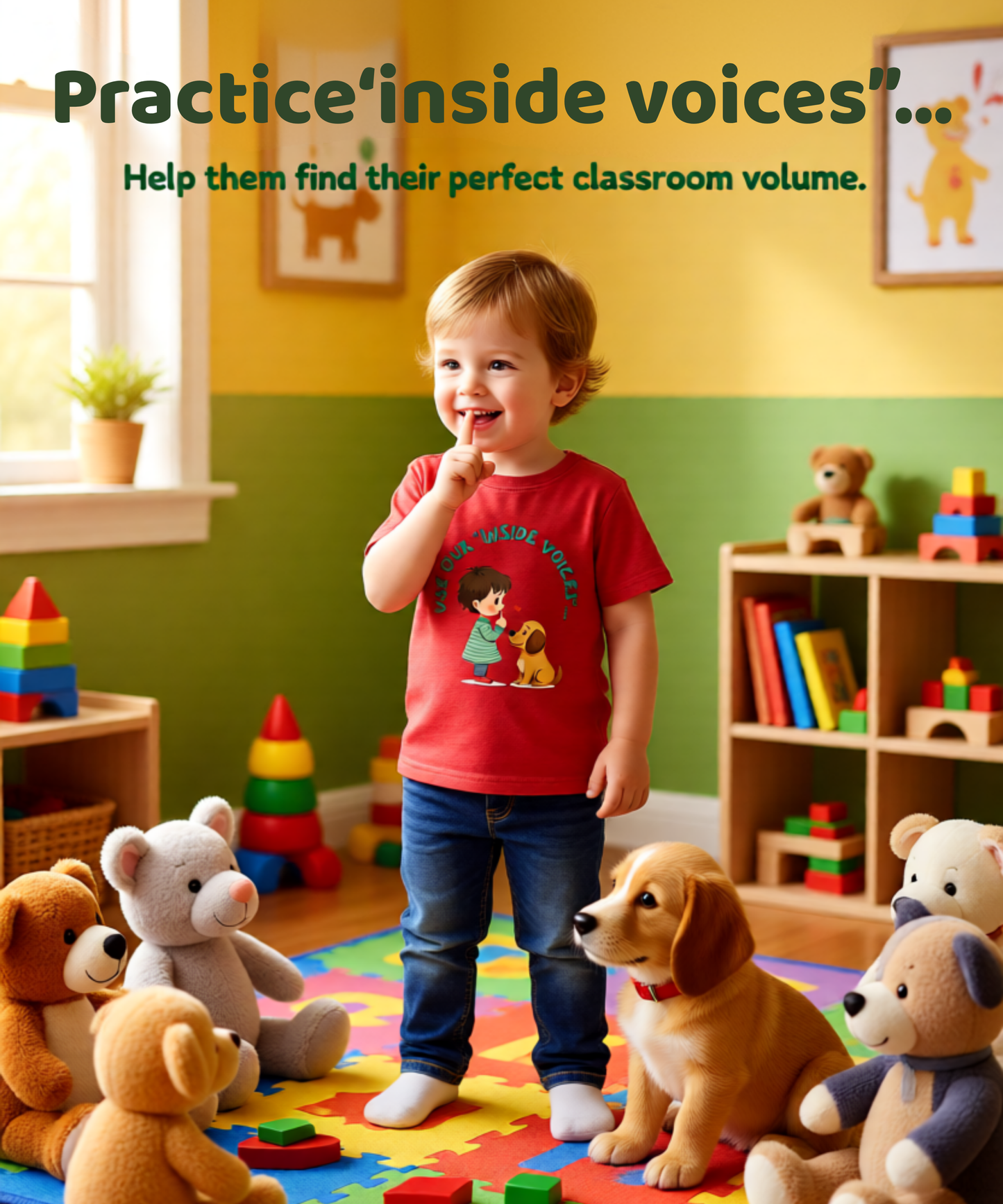 Affirmation Kids T‑Shirt – I Can Use My "Inside Voice" – Back to School Confidence Tee