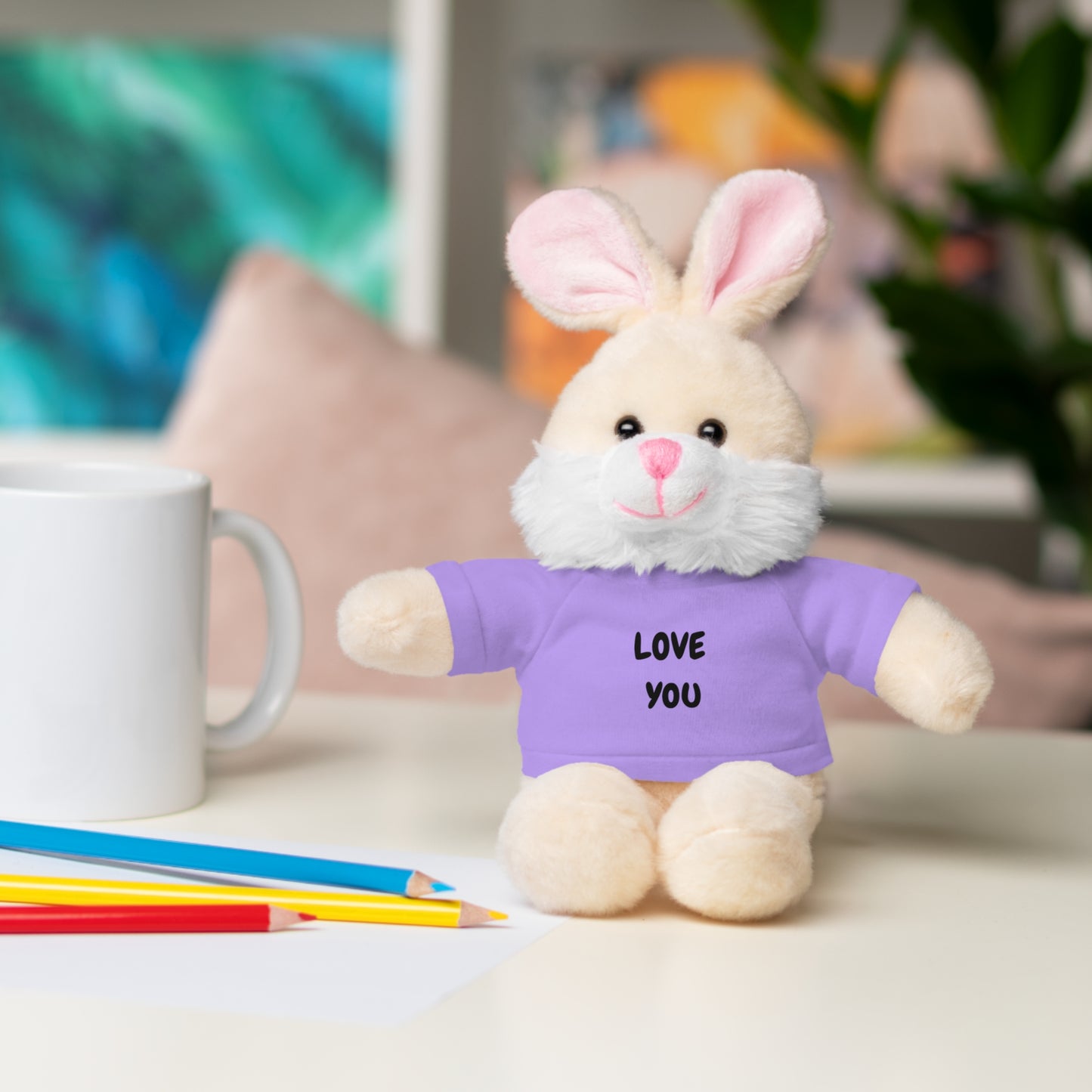 'Love You' Plush Animal with Tee — Cute & Cuddly Stuff with Support for your Home Team