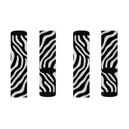 Fun Socks — Colorful Zebra Novelty Crew Socks