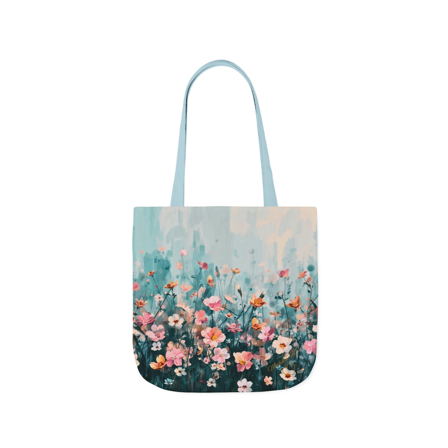 Eco-Tote: Morning Meadow — Pastel Wildflower Canvas Carry-All