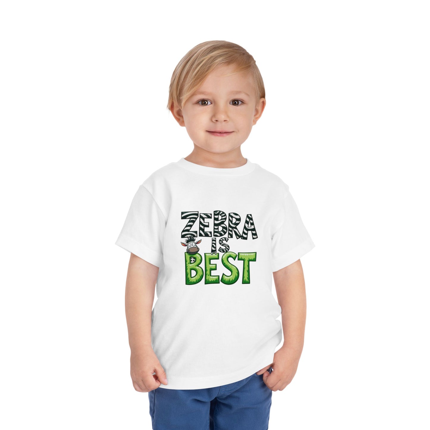 "Zebra Is Best" — Toddler Tee Cute Safari Animal Shirt