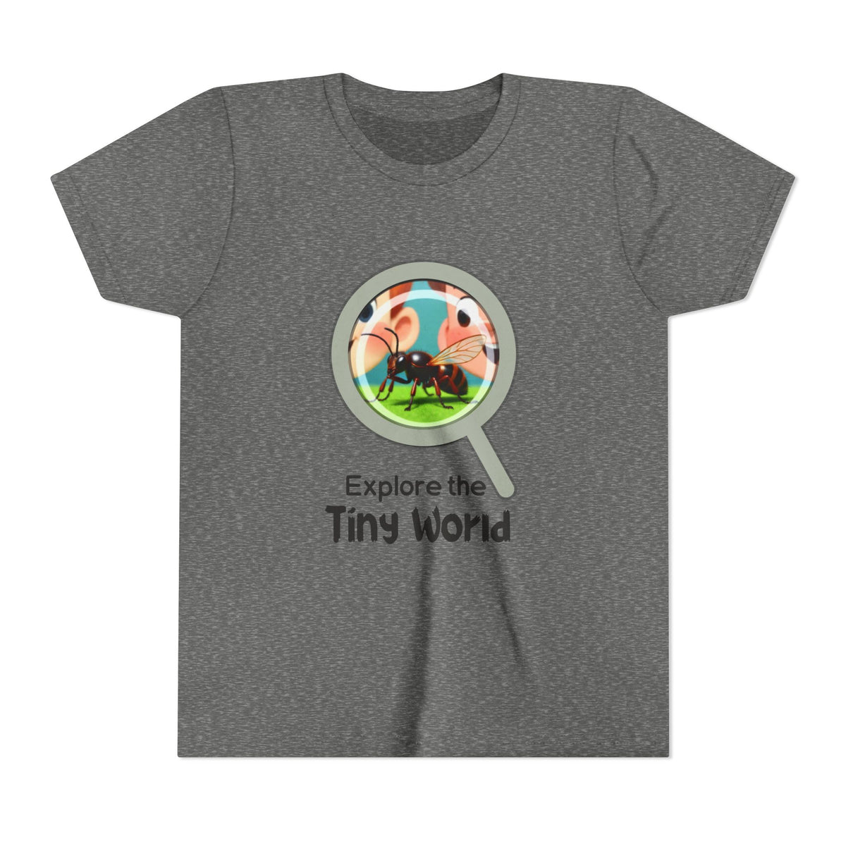 Youth Tee — “Explore the Tiny World” | Nature Explorer Science Shirt