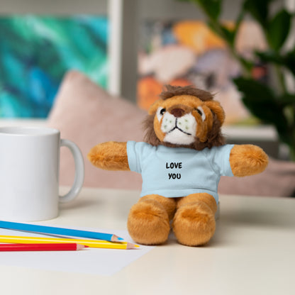 'Love You' Plush Animal with Tee — Cute & Cuddly Stuff with Support for your Home Team