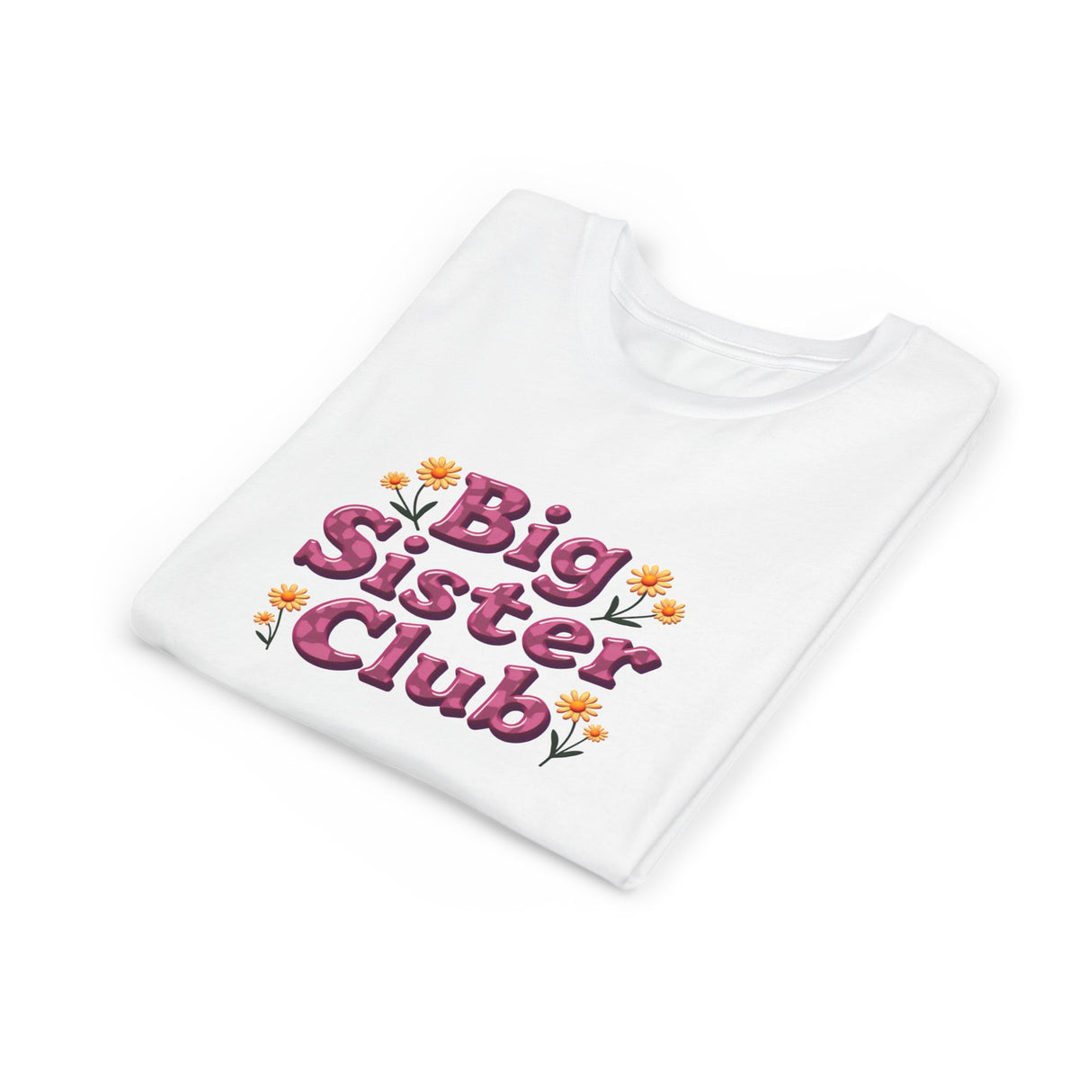 Youth Tee — “Big Sister Club” | Sibling Announcement Kids T‑Shirt