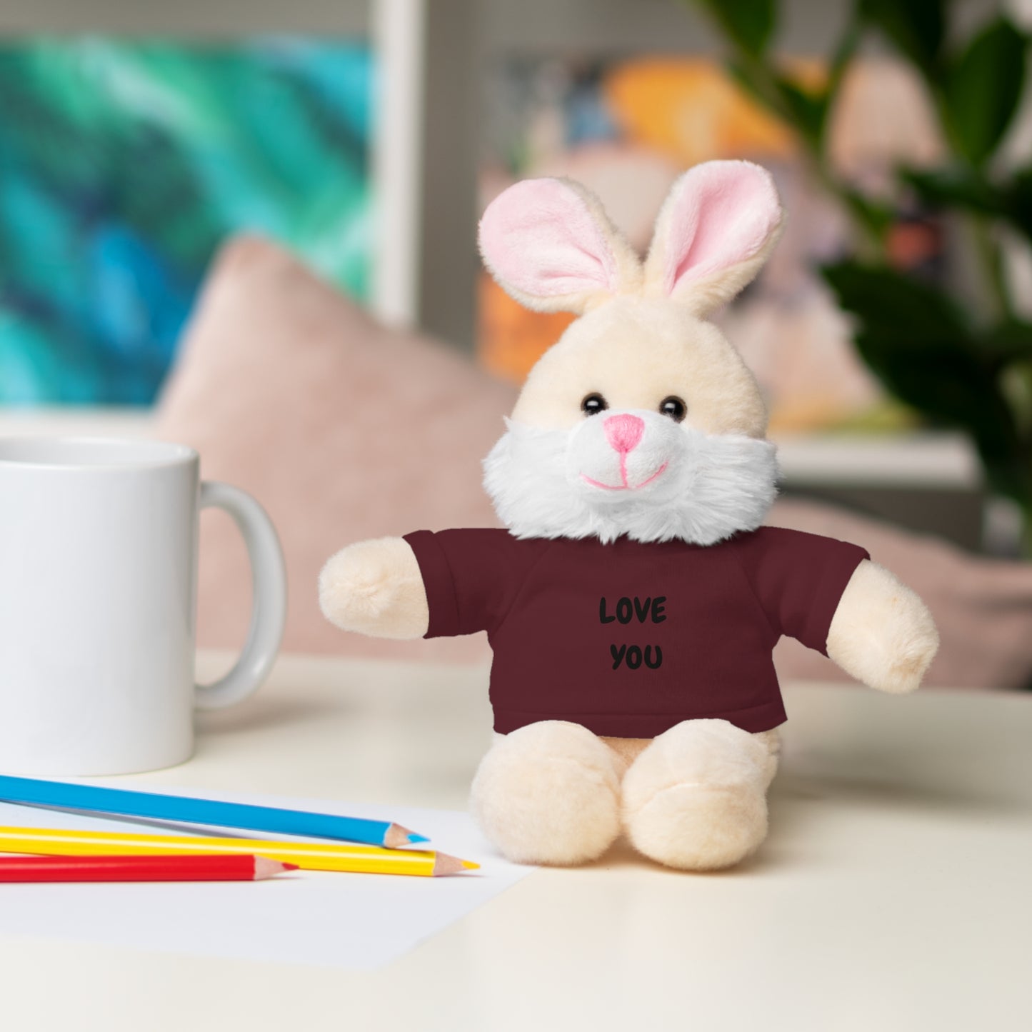 'Love You' Plush Animal with Tee — Cute & Cuddly Stuff with Support for your Home Team