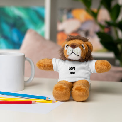 'Love You' Plush Animal with Tee — Cute & Cuddly Stuff with Support for your Home Team