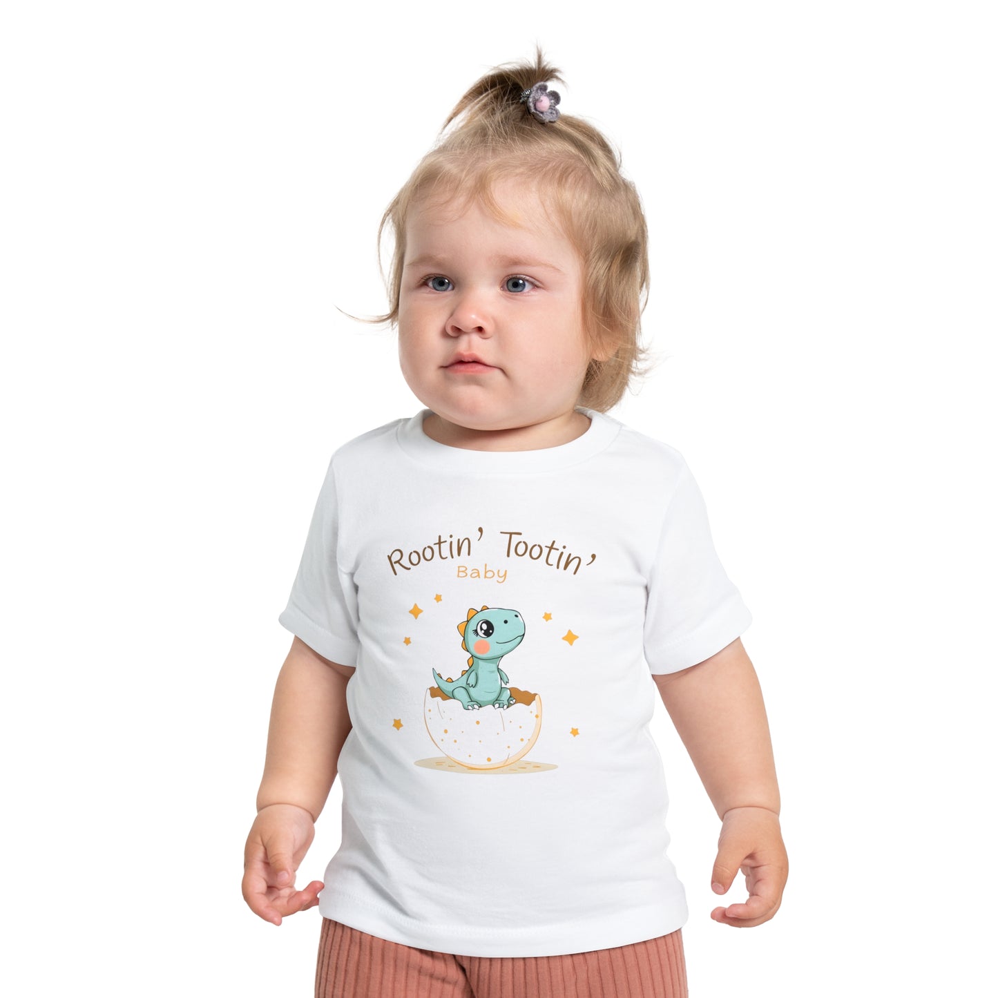 Baby Tee: Rootin' Tootin' Baby Dinosaur T-Shirt
