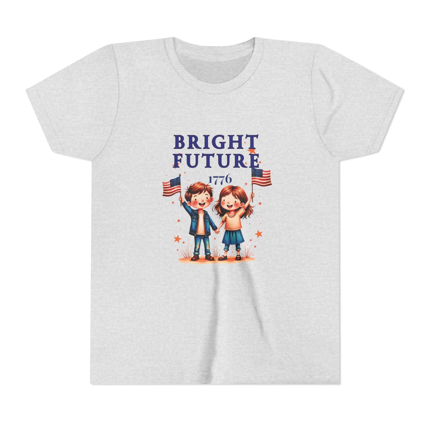 Youth Tee — "Bright Future 1776" Patriotic Kids T-Shirt (Boys & Girls)