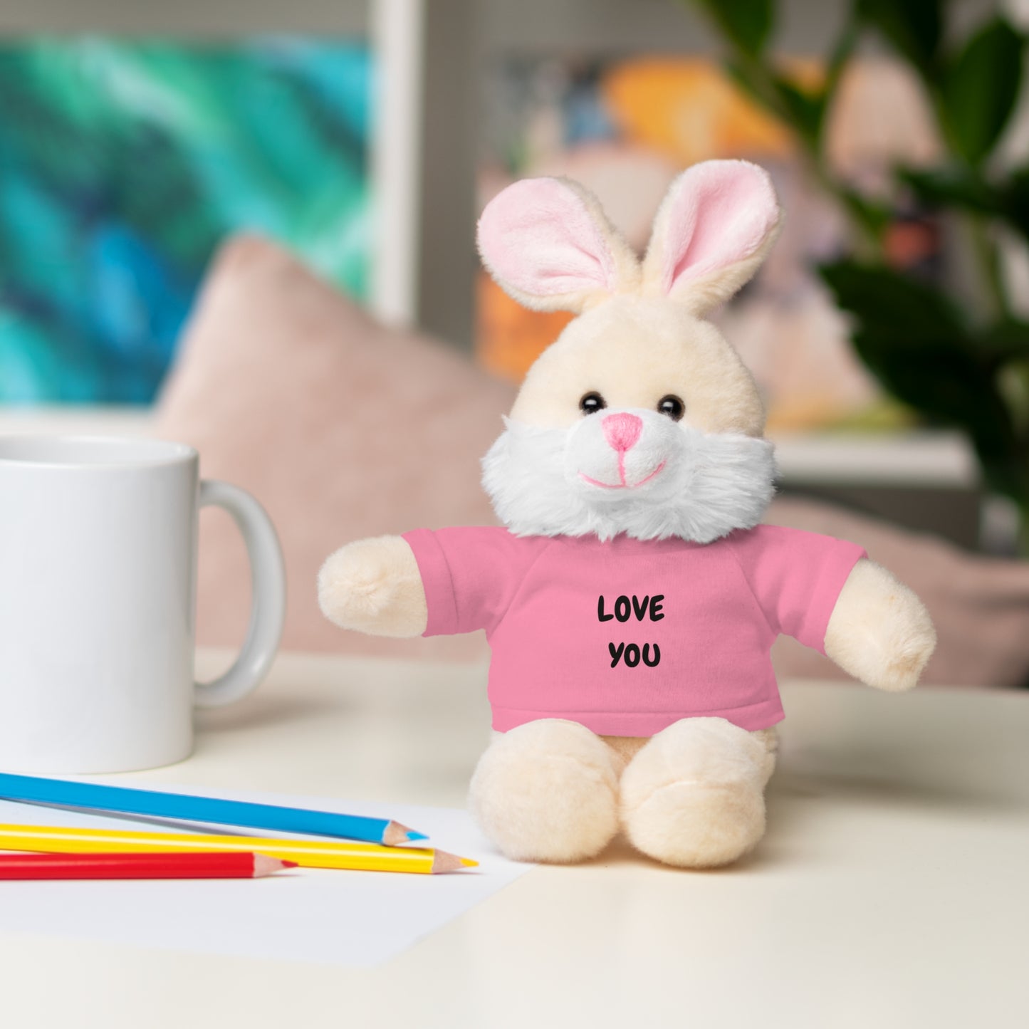 'Love You' Plush Animal with Tee — Cute & Cuddly Stuff with Support for your Home Team