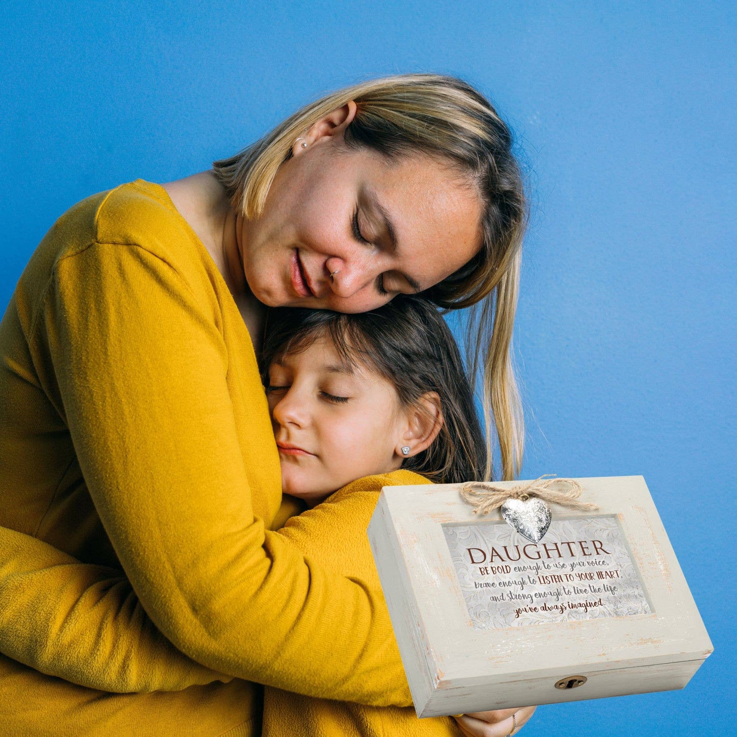 Gift for My Daughter: Musical Keepsake Box with Heart Locket.