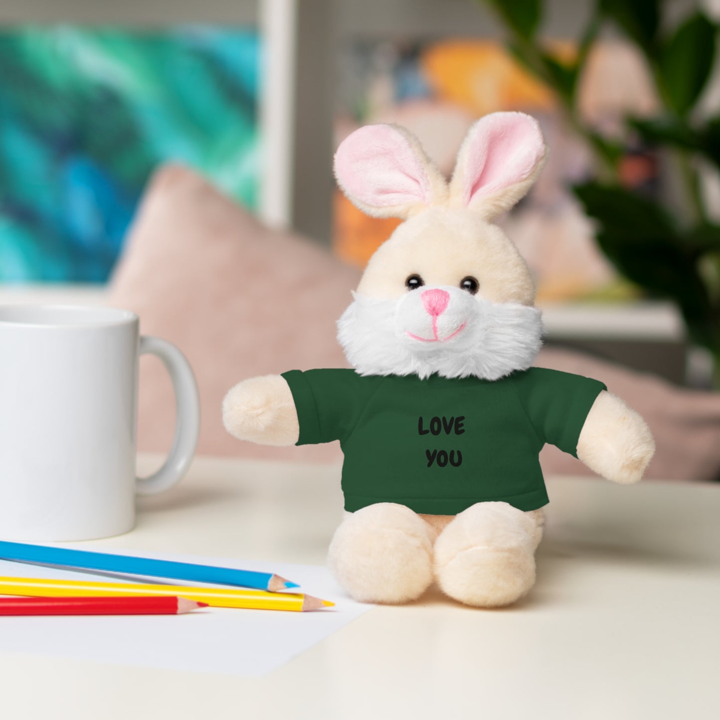 'Love You' Plush Animal with Tee — Cute & Cuddly Stuff with Support for your Home Team