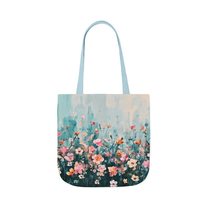Eco-Tote: Morning Meadow — Pastel Wildflower Canvas Carry-All