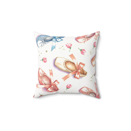Pillow: Ballet Slippers Watercolor Decorative Cushion