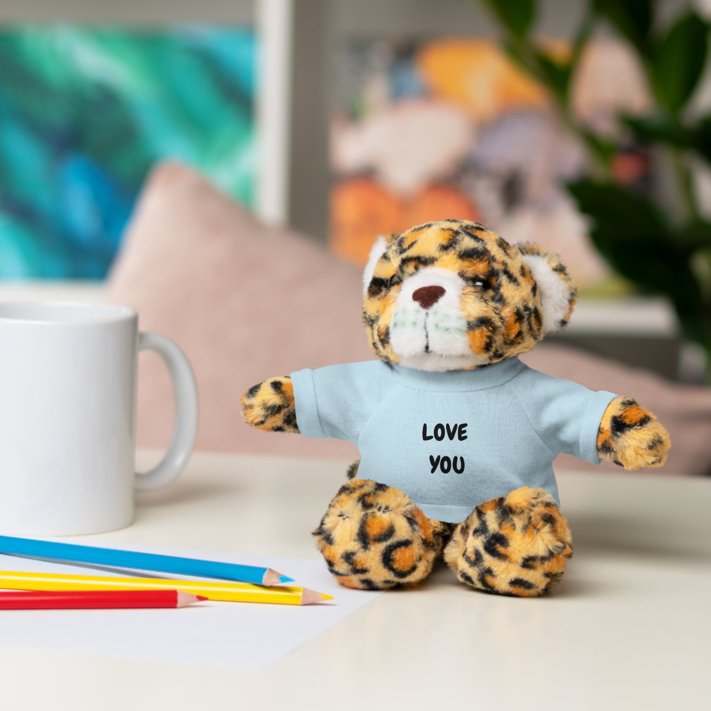 'Love You' Plush Animal with Tee — Cute & Cuddly Stuff with Support for your Home Team