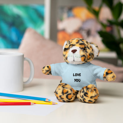 'Love You' Plush Animal with Tee — Cute & Cuddly Stuff with Support for your Home Team