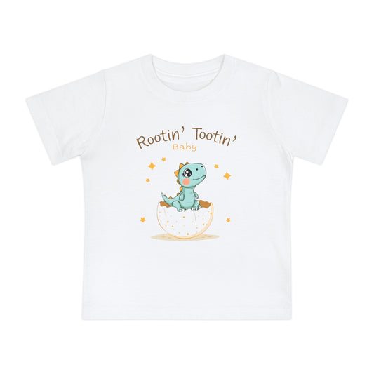 Baby Tee: Rootin' Tootin' Baby Dinosaur T-Shirt
