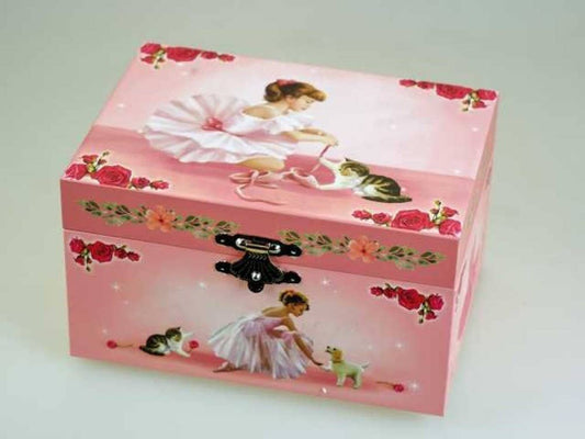 Keepsake Musical Box, Ballerina Playing with the Cat