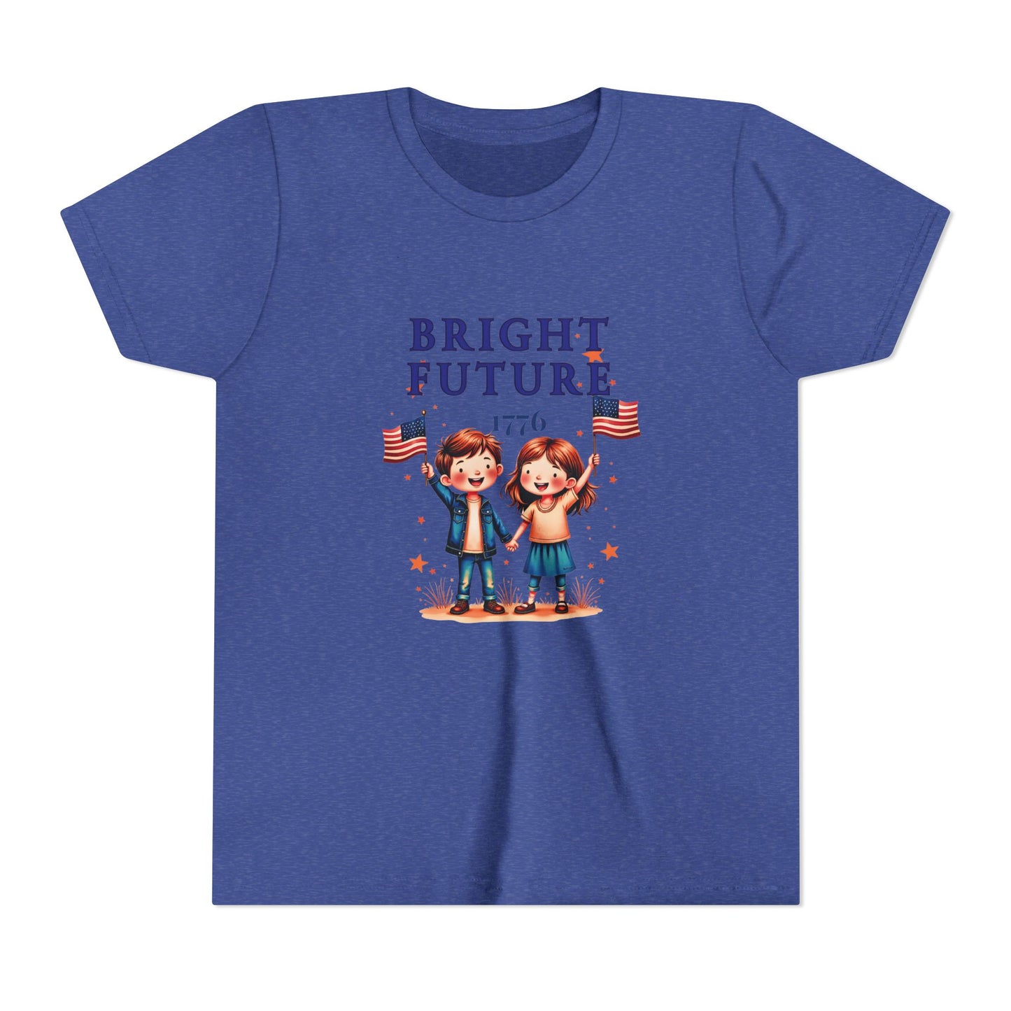 Youth Tee — "Bright Future 1776" Patriotic Kids T-Shirt (Boys & Girls)