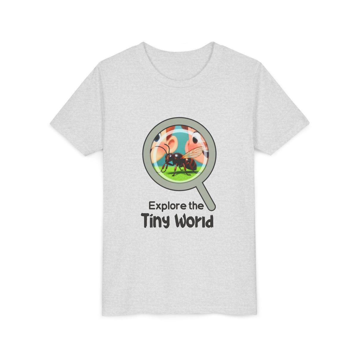 Youth Tee — “Explore the Tiny World” | Nature Explorer Science Shirt