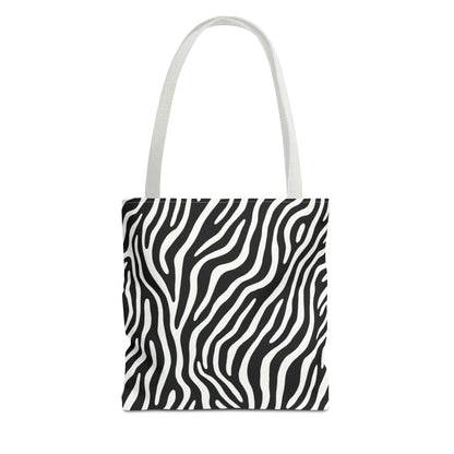 Tote: Zebra Print — Black & White Stripe Carry-All