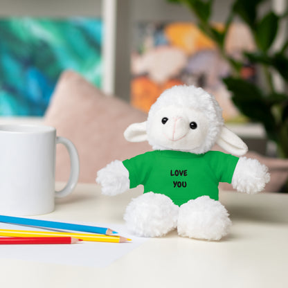 'Love You' Plush Animal with Tee — Cute & Cuddly Stuff with Support for your Home Team