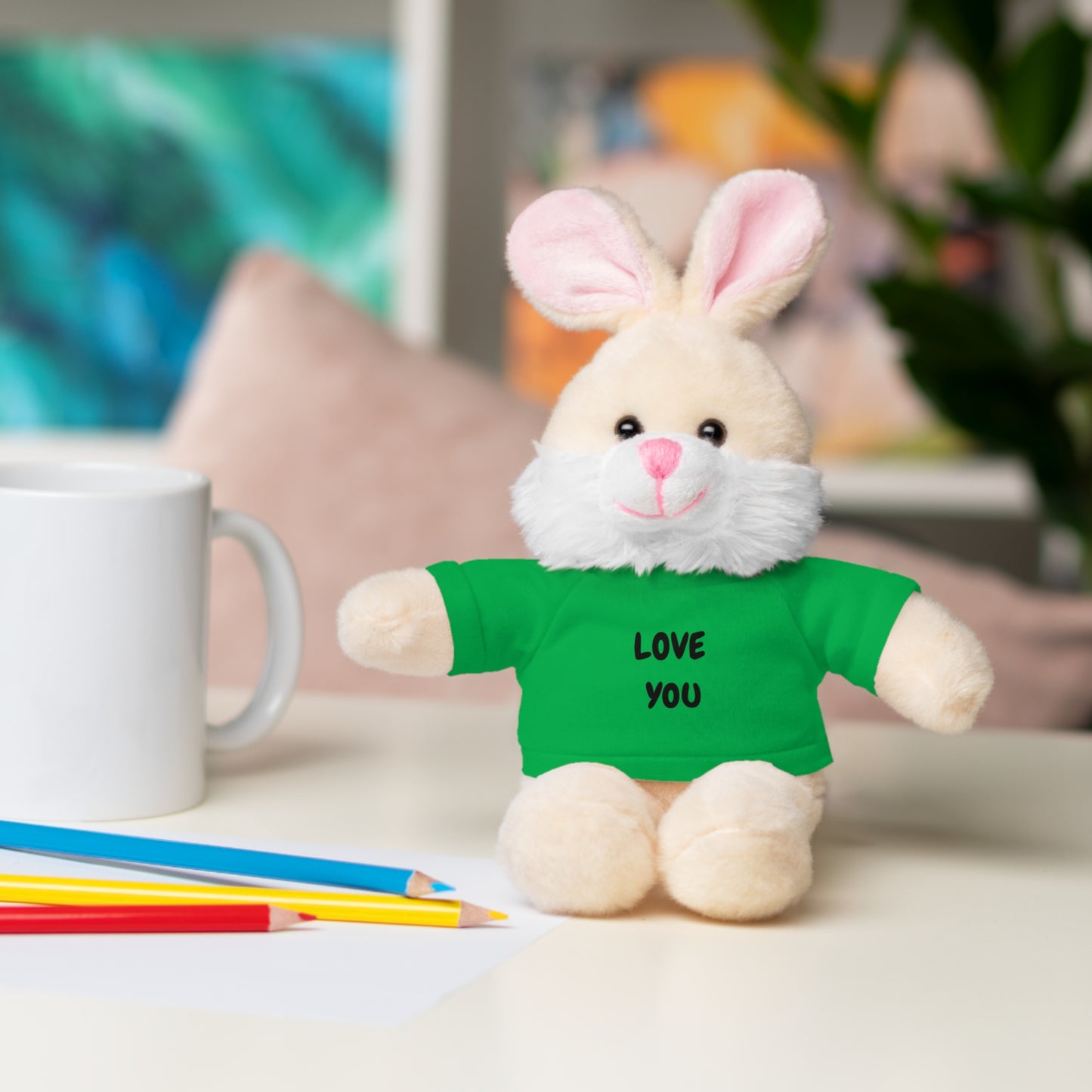 'Love You' Plush Animal with Tee — Cute & Cuddly Stuff with Support for your Home Team