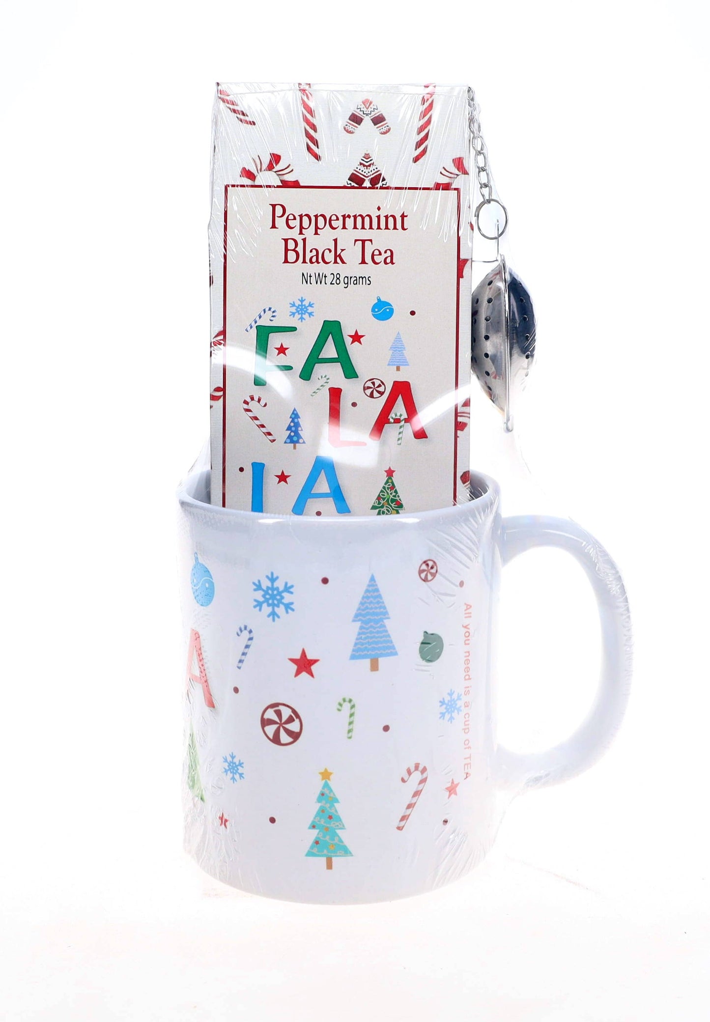 🍃 Peppermint Tea Mug Gift Set – Mug, Loose Tea &amp; Strainer