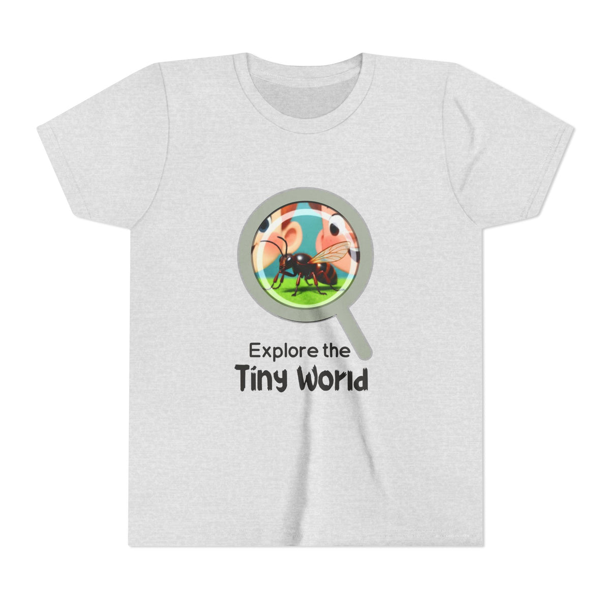 Youth Tee — “Explore the Tiny World” | Nature Explorer Science Shirt