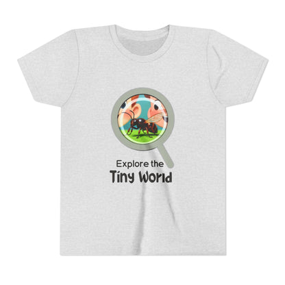 Youth Tee — “Explore the Tiny World” | Nature Explorer Science Shirt