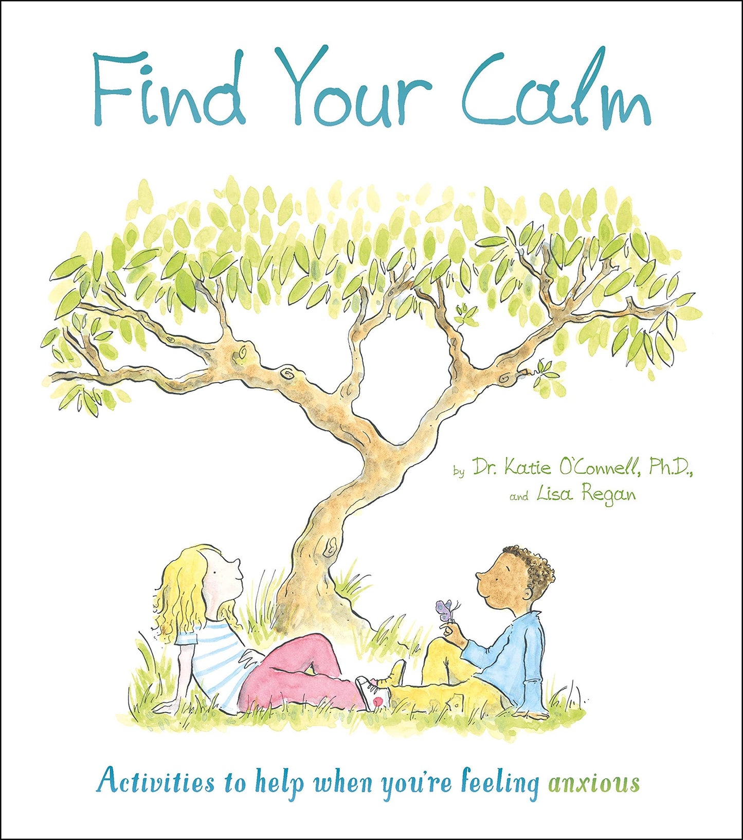 Book cover of 'Find Your Calm' with two children under a tree.