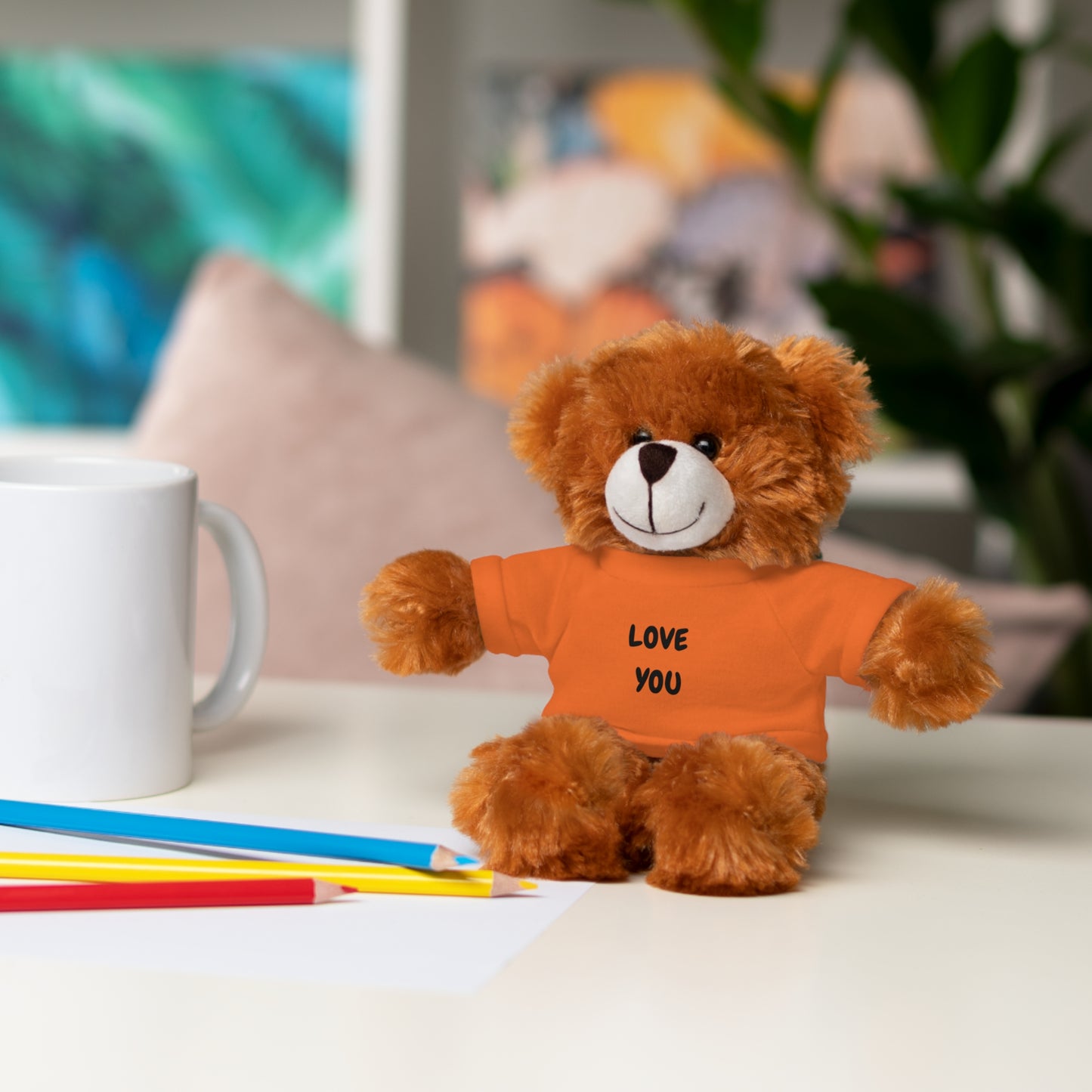 'Love You' Plush Animal with Tee — Cute & Cuddly Stuff with Support for your Home Team