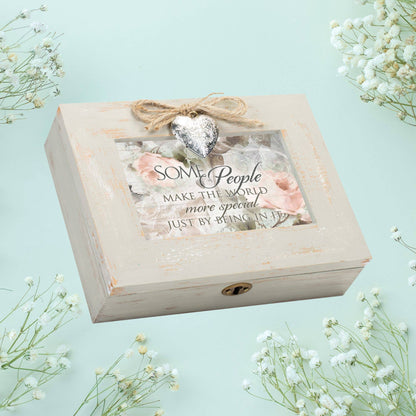 Wooden Box with Locket: Some People Make Our World Special